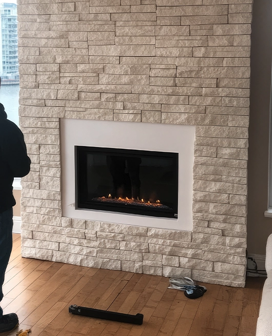 Instalación de estufa y chimenea